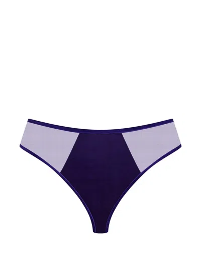 Maison Close Open-back Briefs In Blue