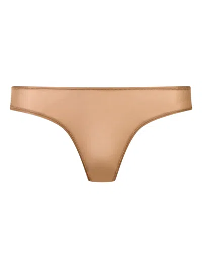 Maison Close Open-back Briefs In Brown
