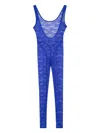 Maison Close Open-back Catsuit In Blue