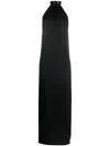 Maison Close Open-back Satin-weave Dress In Black