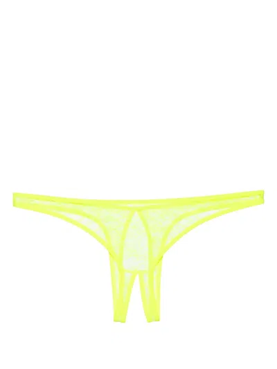 Maison Close Open Briefs In Yellow