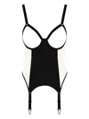 Maison Close Open-bust Bodysuit In Black