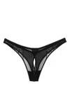 Maison Close Open Thong In Black