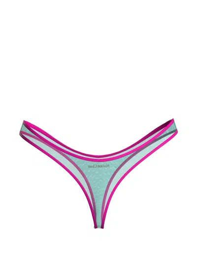 Maison Close Panorama High-cut Thong In Blue