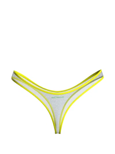 Maison Close Panorama High-cut Thong In Neutral