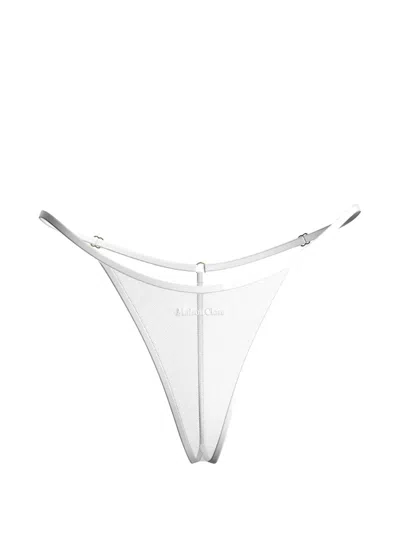 Maison Close Panorama Mesh Thong In White