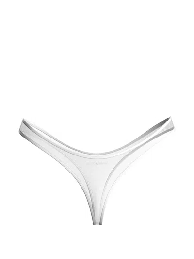 Maison Close Panorama Mesh Thong In White