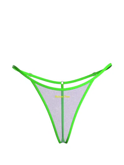 Maison Close Panorama Micro Thong In Gray