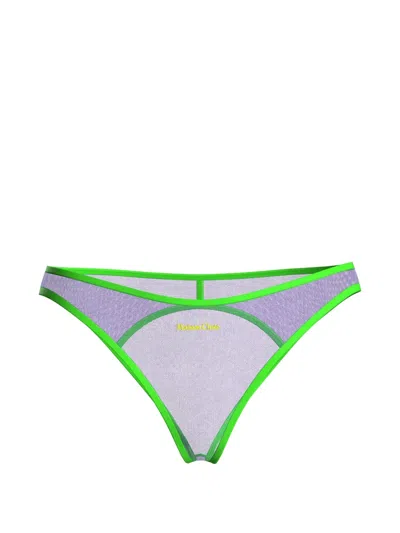 Maison Close Panorama Open-back Briefs In Green