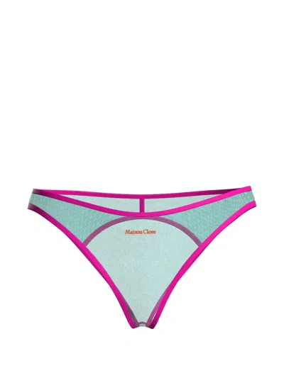 Maison Close Panorama Open-back Briefs In Pink