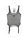 Maison Close Pure Tentation Garter Bodysuit In Black