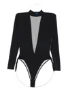 Maison Close Pure Tentation Long-sleeve Bodysuit In Black