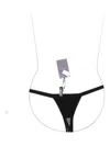 Maison Close Pure Tentation Openable Mesh Thongs In Black