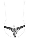 Maison Close Pure Tentation Sheer High-cut Thong In Black