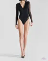 Maison Close Pure Tentation Thong Bodysuit With Zip In Black In Black