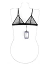 Maison Close Pure Tentation Triangle Mesh Bra In Black