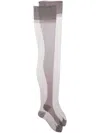 Maison Close Seamless Sheer Stockings In Grey