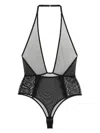 Maison Close Sheer Bodysuit In Black