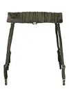 Maison Close Silk Garter Belt In Green