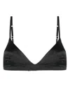 Maison Close Silk Triangle Cup Bra In Black