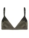 Maison Close Silk Triangle Cup Bra In Green