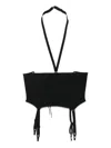Maison Close Suspenders-detail Garter In Black
