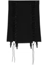 Maison Close Suspenders-detailing Mini Skirt In Black