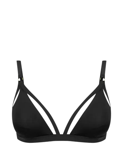 Maison Close Triangle Bra In Black