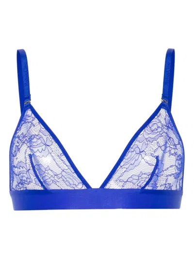 Maison Close Triangle-cup Bra In Blue