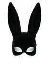 Maison Close Velvet Bunny Mask And Pompom In Black