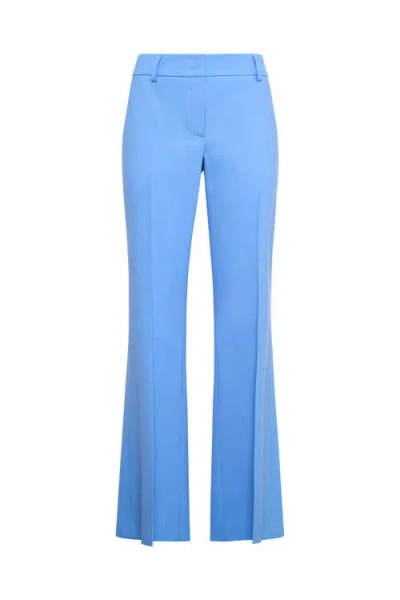 Maison Common Bootleg Wool Pants In Blue
