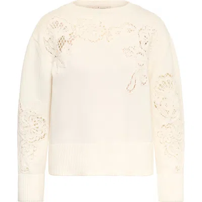 Maison Common Cotton Pullover With Embroidery In Neutral