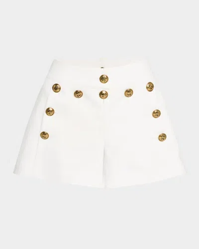 Maison Common Cotton-stretch Nautical Shorts In White