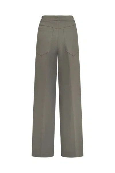 Maison Common Cotton Stretch Wide Leg Trousers In Gray