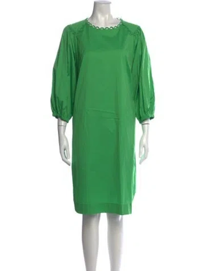 Pre-owned Maison Common Crew Neck Knee-length Dress W/ Tags In Green