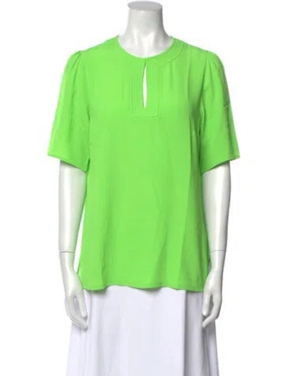 Pre-owned Maison Common Crew Neck Short Sleeve T-shirt In Green