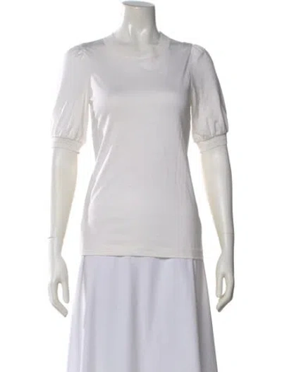 Pre-owned Maison Common Crew Neck Short Sleeve T-shirt In White