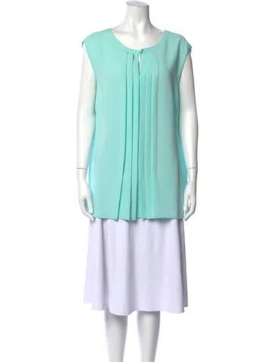 Pre-owned Maison Common Crew Neck Sleeveless Top In Blue