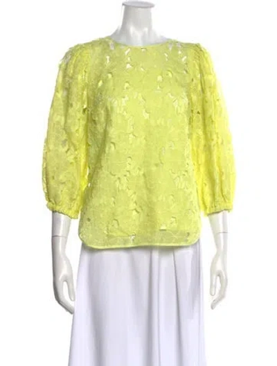 Pre-owned Maison Common Floral Print Crew Neck Blouse In Multi