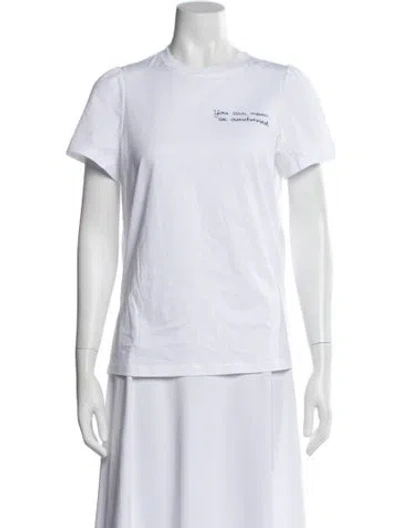 Pre-owned Maison Common Graphic Print Crew Neck T-shirt In Blue