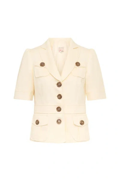 Maison Common Half Sleeve Jersey Safari Jacket In Pink