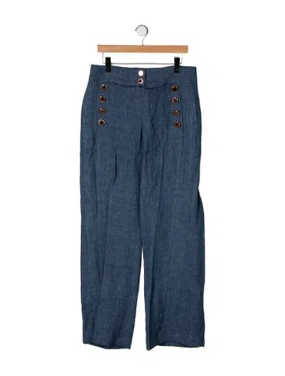 Pre-owned Maison Common High-rise Wide Leg Jeans W/ Tags In Blue