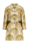 Maison Common Jacquard Long Jacket With Embroidery In Multi