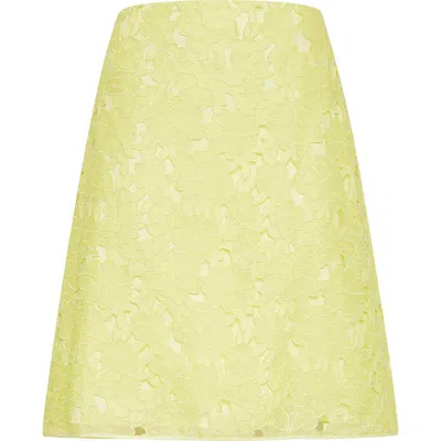 Maison Common Lace A-line Skirt In Yellow