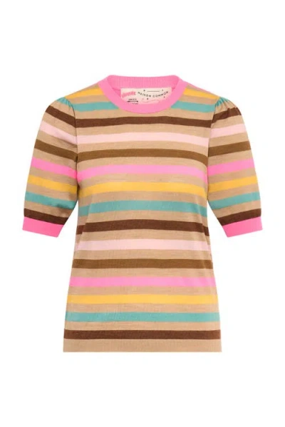 Maison Common Light Weight Striped Pullover In Multi