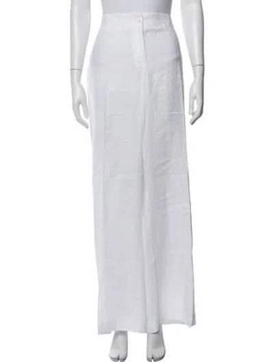 Pre-owned Maison Common Linen Wide Leg Pants W/ Tags In White
