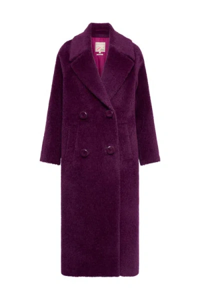 Maison Common Long Alpaca Coat In Black
