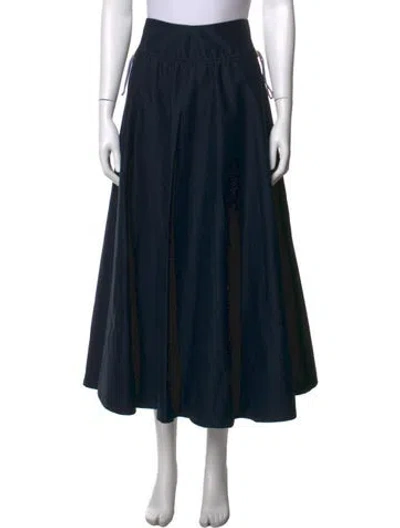 Pre-owned Maison Common Long Skirt In Black/blue