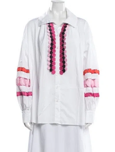 Pre-owned Maison Common Long Sleeve Blouse In White