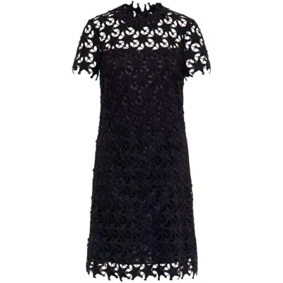 Maison Common Macrame Lace Dress In Black